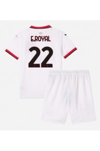 AC Milan Emerson Royal #22 Jalkapallovaatteet Lasten Vieraspeliasu 2024-25 Lyhythihainen (+ Lyhyet housut)